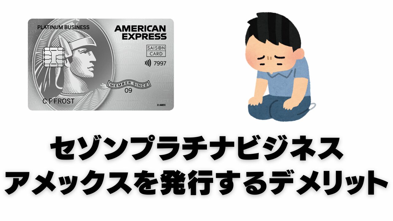 セゾンプラチナビジネスアメックスカードを発行するデメリット